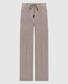 Peserico Бежеві велюрові штани з люрексом P04877J005008