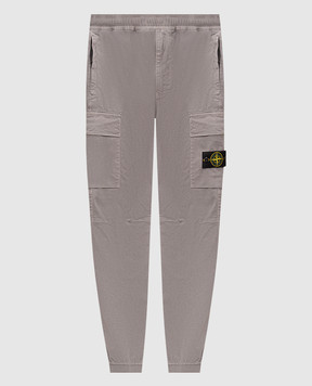 Stone Island Сірі джогери з патчем логотипа L2S153100033S00L1