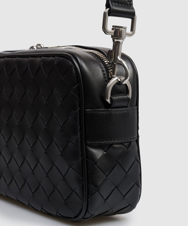 Bottega Veneta Черная кожаная сумка с плетением 755923V2HL1 изображение 4