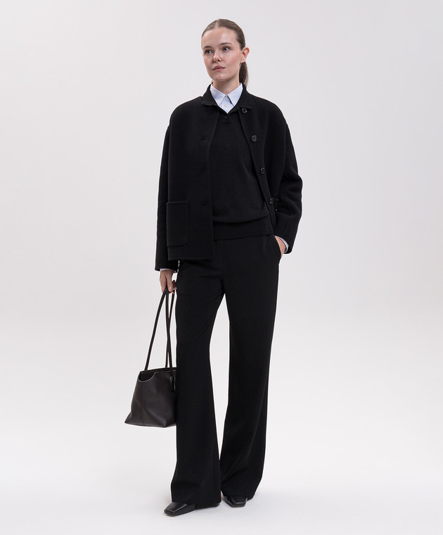 The Row Черная куртка Quintus с шерстью 10508W1439 изображение 2