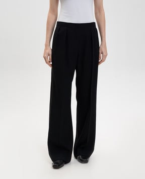 The Row Чорні штани Felicita з вовни 10533W4286