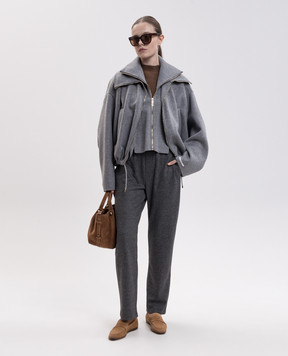 Max Mara Sportmax Серая куртка EMIRO из шерсти SPXEMIRO