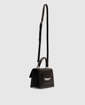 Off-White Черная кожаная сумка Jitney 1.4 OWWNP02F26LT01