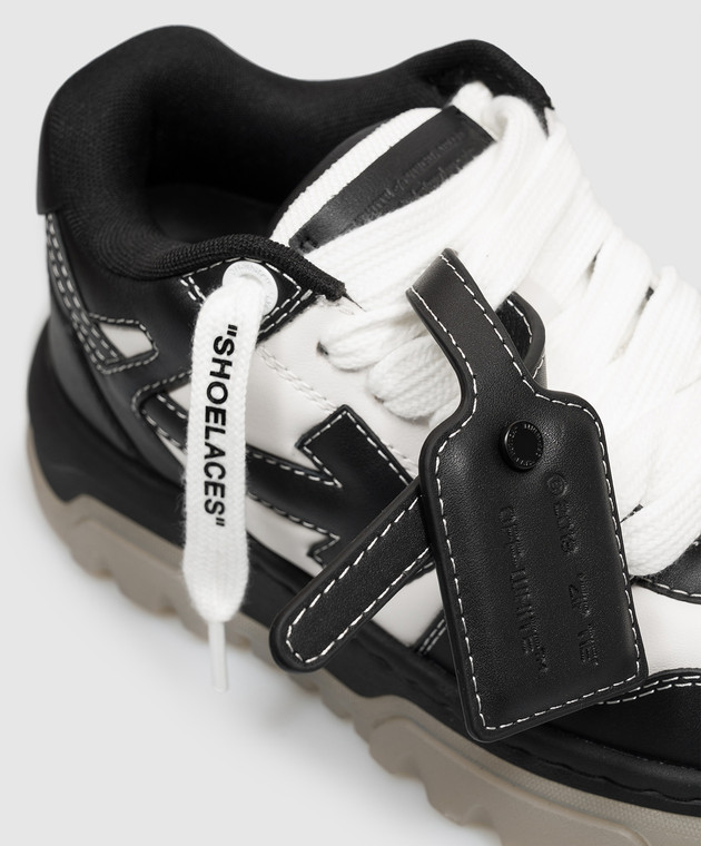 Off-White Чорні шкіряні кросівки OOO Chunky OF05743001 зображення 5