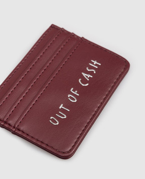 Max & Co Бордовый картхолдер с надписью MCLBACIO