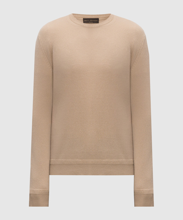 Brett Johnson Бежевий светр з кашеміру FW26K26LPCHSEL