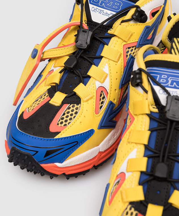Off-White Желтые комбинированные кроссовки Be Right Back OWIA28LS26FAB001 изображение 5