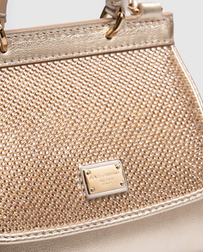 Dolce&Gabbana Дитяча золотиста сумка Sicily зі стразами EB0003A3G25