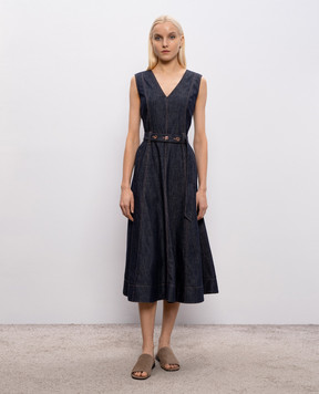 Brunello Cucinelli Синее джинсовое платье MB125A5454