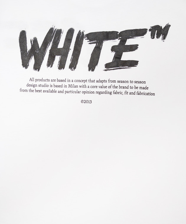Off-White Дитяча біла футболка з принтом логотипа 44BAA002F26J002 зображення 3