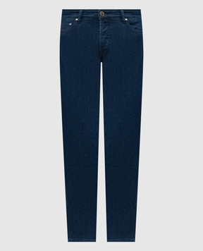 MooRER Сині джинси PAVEL з патчем логотипа PAVEL919WASHINGW1