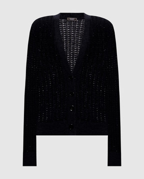 Peserico Синий кардиган с шерстью альпаки E99004F079217C