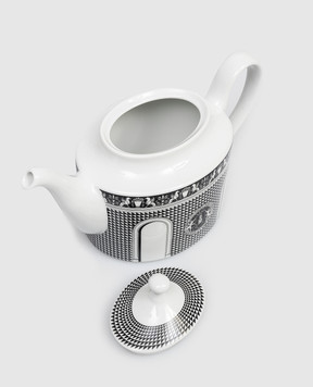 Fornasetti Білий порцеляновий чайник Facciata Quattrocentesca P22X200