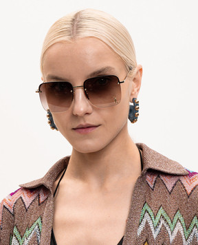 Saint Laurent Золотисті сонцезахисні окуляри 312 М 652363Y9902