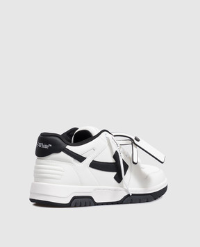 Off-White Білі шкіряні кросівки Out Of Office з принтом логотипа W259C9L018