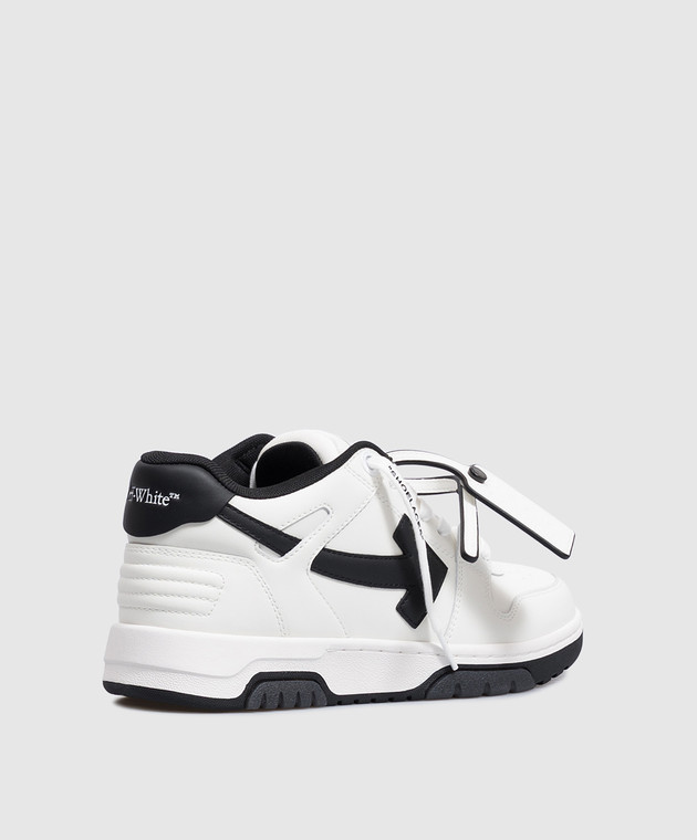 Off-White Білі шкіряні кросівки Out Of Office з принтом логотипа W259C9L018 зображення 3