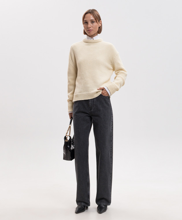 Jil Sander Желтый свитер из шерсти и кашемира J02GP0277J14860 изображение 2