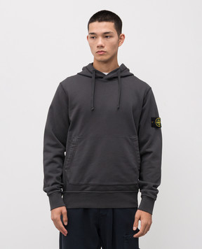 Stone Island Сіре худі з логотипом K2S156100062S0051