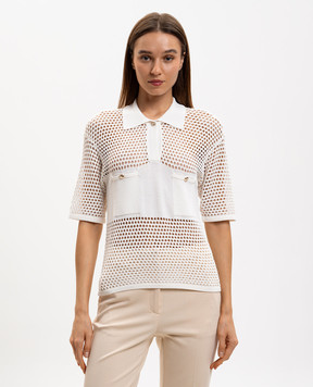 Twinset Біле ажурне поло 261AP3033