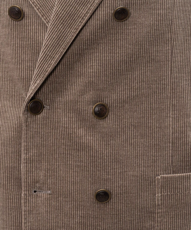 Brunello Cucinelli Коричневий вельветовий піджак MY4997BBDH зображення 5