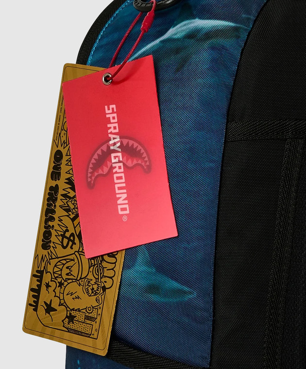 Sprayground Детский синий рюкзак SHARK SECURITY CEO 910B7394NSZ изображение 4