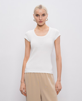 JOSEPH Белая футболка Saba в рубчик JF009684