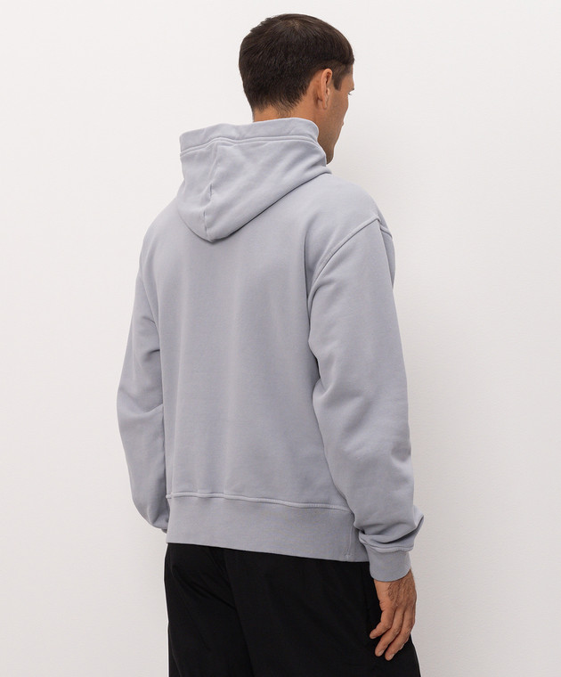 Stone Island Голубой худи с патчем логотипа L2S156100023S0A20 изображение 4