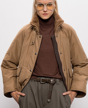Brunello Cucinelli Коричневий шкіряний ремінь M0GUAC266