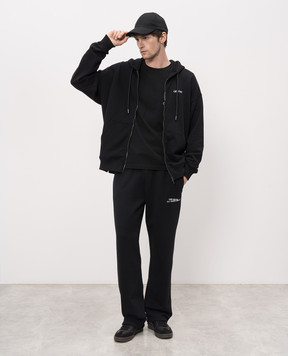 Off-White Черная футболка с принтом эмблемы Double Arrow 44MAA027S26J003