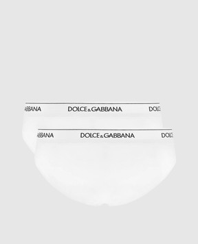 Dolce&Gabbana Набір білих трусів-бріфів Brando M9C05JONN95