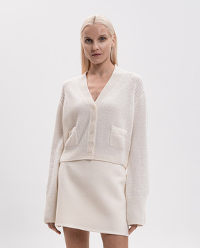 Ermanno Scervino Кардиган кольору айворі з кашеміру D495N313JBV