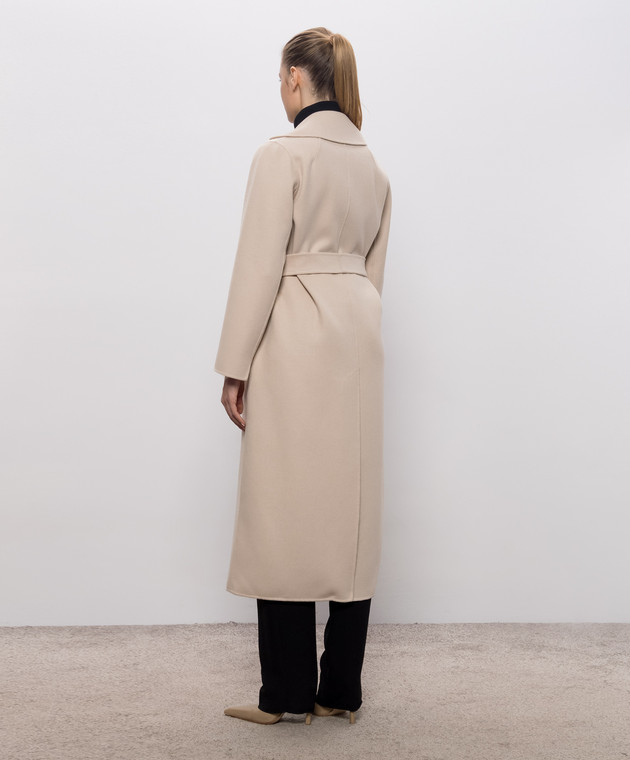 Max Mara Бежевое пальто POLDO на запах из шерсти POLDO изображение 4