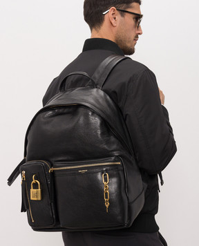 Balmain Черный кожаный рюкзак Pulse HM1GE291LOLP