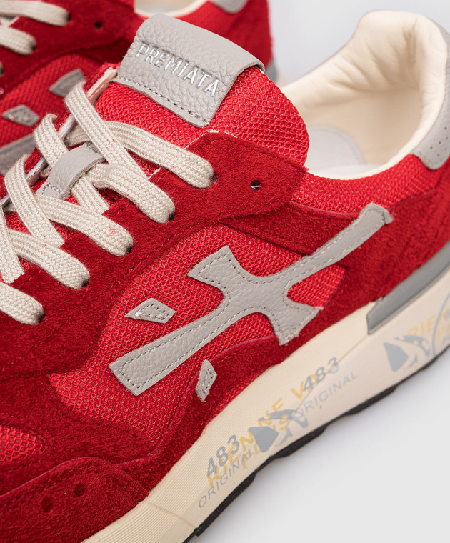 Premiata Червоні комбіновані кросівки MICK MICK01 зображення 5