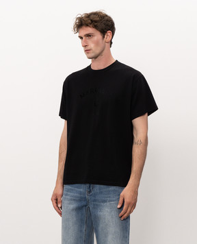 Maison Margiela MM6 Чорна футболка з принтом логотипа SH2GC0048M20048