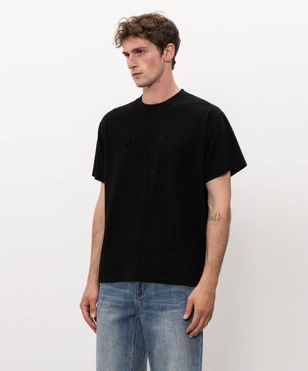Maison Margiela MM6 Чорна футболка з принтом логотипа SH2GC0048M20048 зображення 3