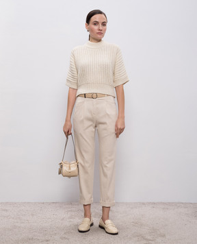 Peserico Білий светр з вовною альпаки S99051F0309196