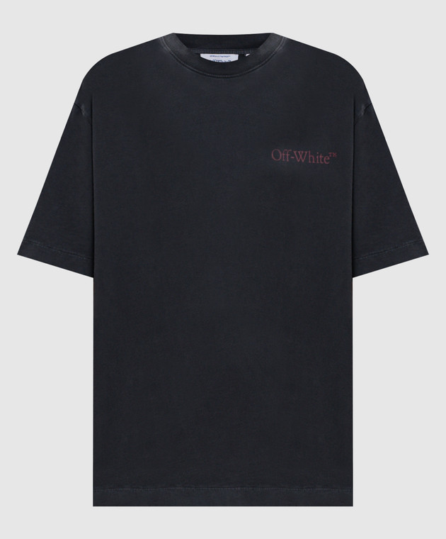Off-White Сіра футболка з принтом Cut Here 2FA00439T