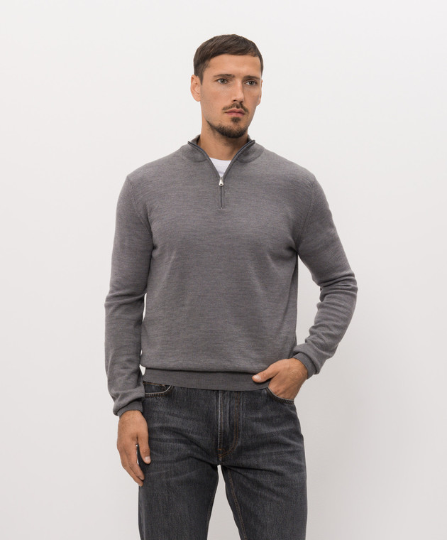 Cashmere&Whiskey Сірий джемпер 77397 зображення 3