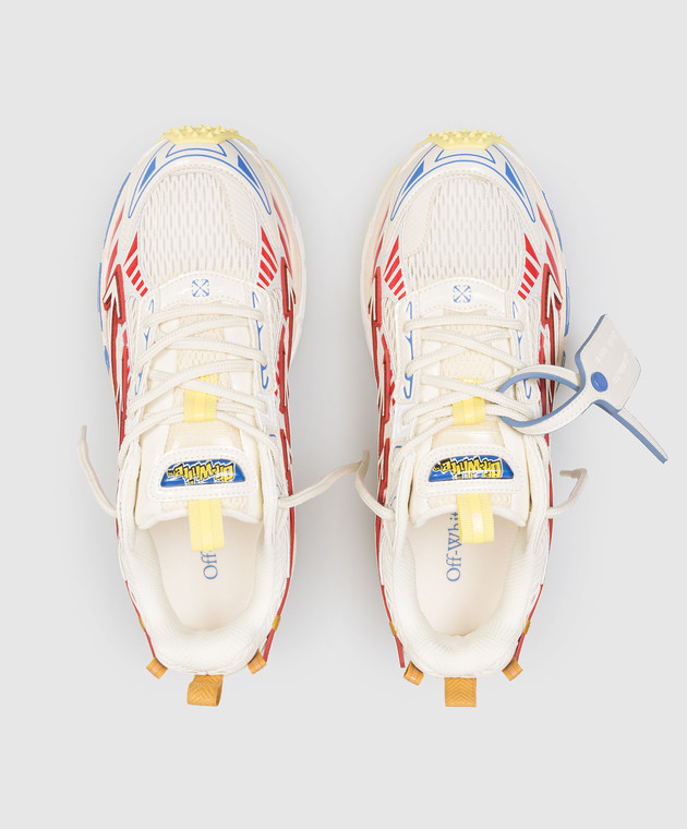 Off-White Белые кожаные кроссовки OWIA289S26FAB006 изображение 4