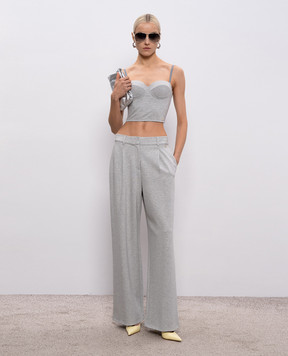 Twinset Серый меланжевый топ-бюстье 261AP2144