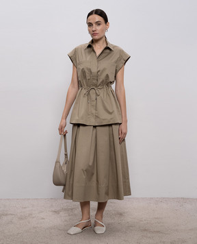 Peserico Рубашка клерка хаки с цепочкой мониль A0681901979