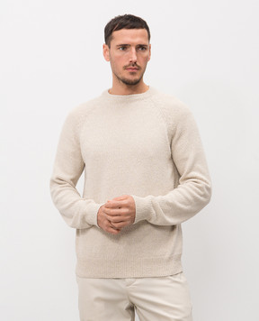 Agnona Бежевий светр з шовком і льоном K109U480U0712