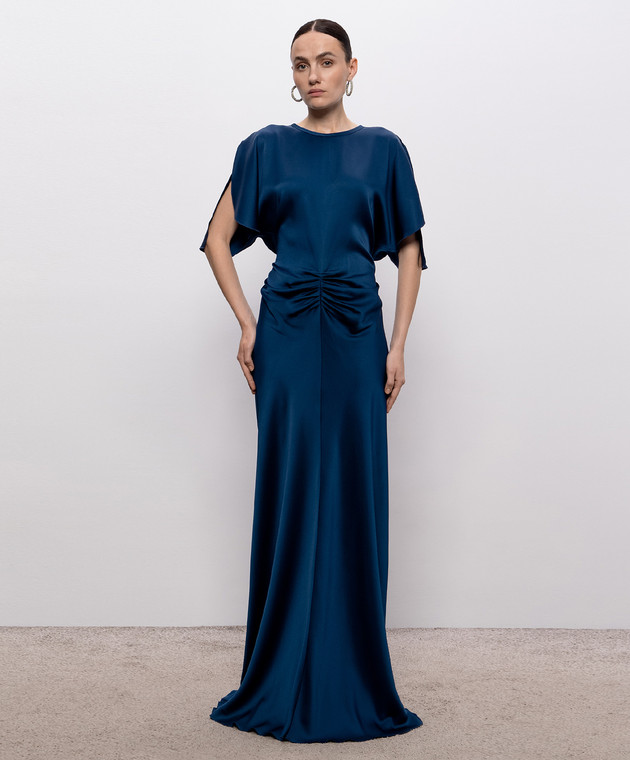 Victoria Beckham Синя сукня максі Isabella 1226WDR007004A зображення 2