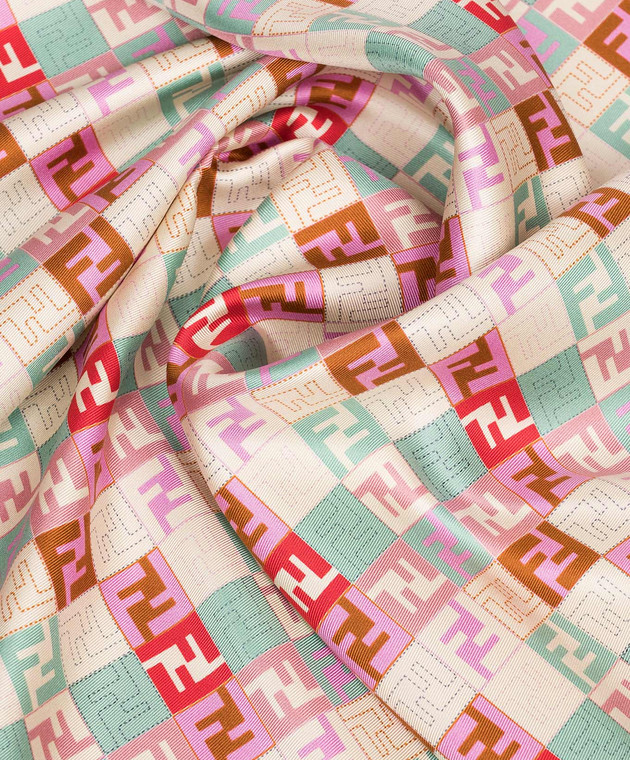 Fendi Бежевый платок из шелка Foulard FXT091AUMD изображение 3