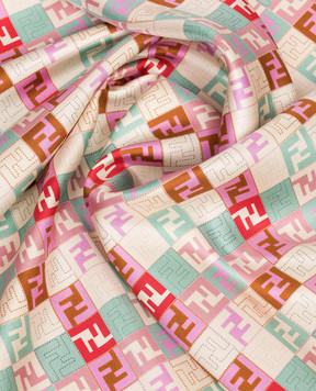 Fendi Бежева хустка із шовку Foulard FXT091AUMD
