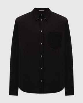 Ann Demeulemeester Черная рубашка Wessel с вышивкой монограммы B0014309FA026