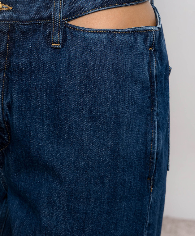Jil Sander Синие джинсы с фигурными вырезами J03KA0362J45324 изображение 5