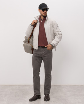 Brunello Cucinelli Сірі джинси з вишивкою емблеми M277PB3210