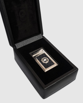 Stefano Ricci Срібляста запальничка для сигар з фактурною емблемою OMACSIG04PSRS01PSNC51